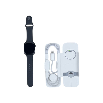 Apple Watch 10 GPS Aluminium Diamantschwarz 46 mm Sportarmband Schwarz S/M | Retourware