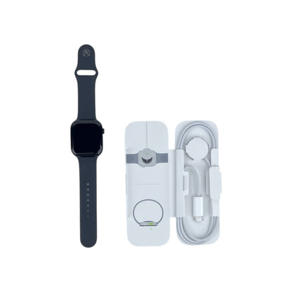 Apple Watch 10 GPS Aluminium Diamantschwarz 46 mm Sportarmband Schwarz S/M | Retourware
