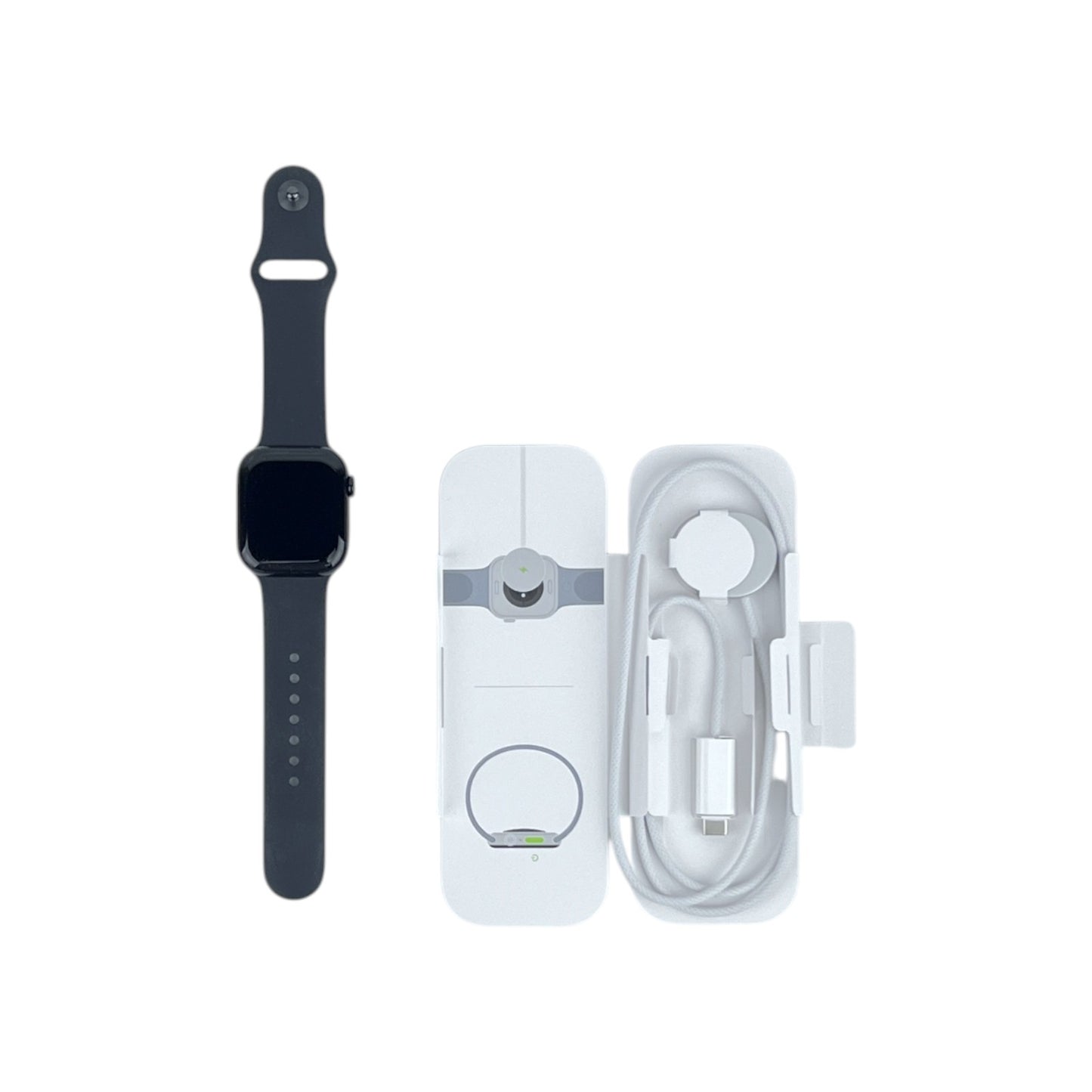 Apple Watch 10 GPS Aluminium Diamantschwarz 42 mm Sportarmband Schwarz S/M | Retourware