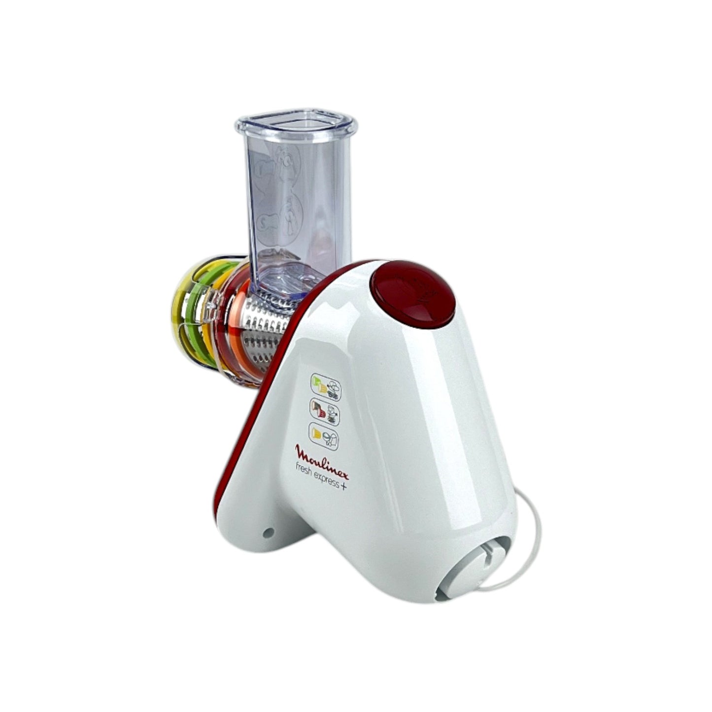 Moulinex DJ756G Gemüseschneider Fresh Express Plus Gemüsehobel 200 Watt Rot Weiß | Retourware