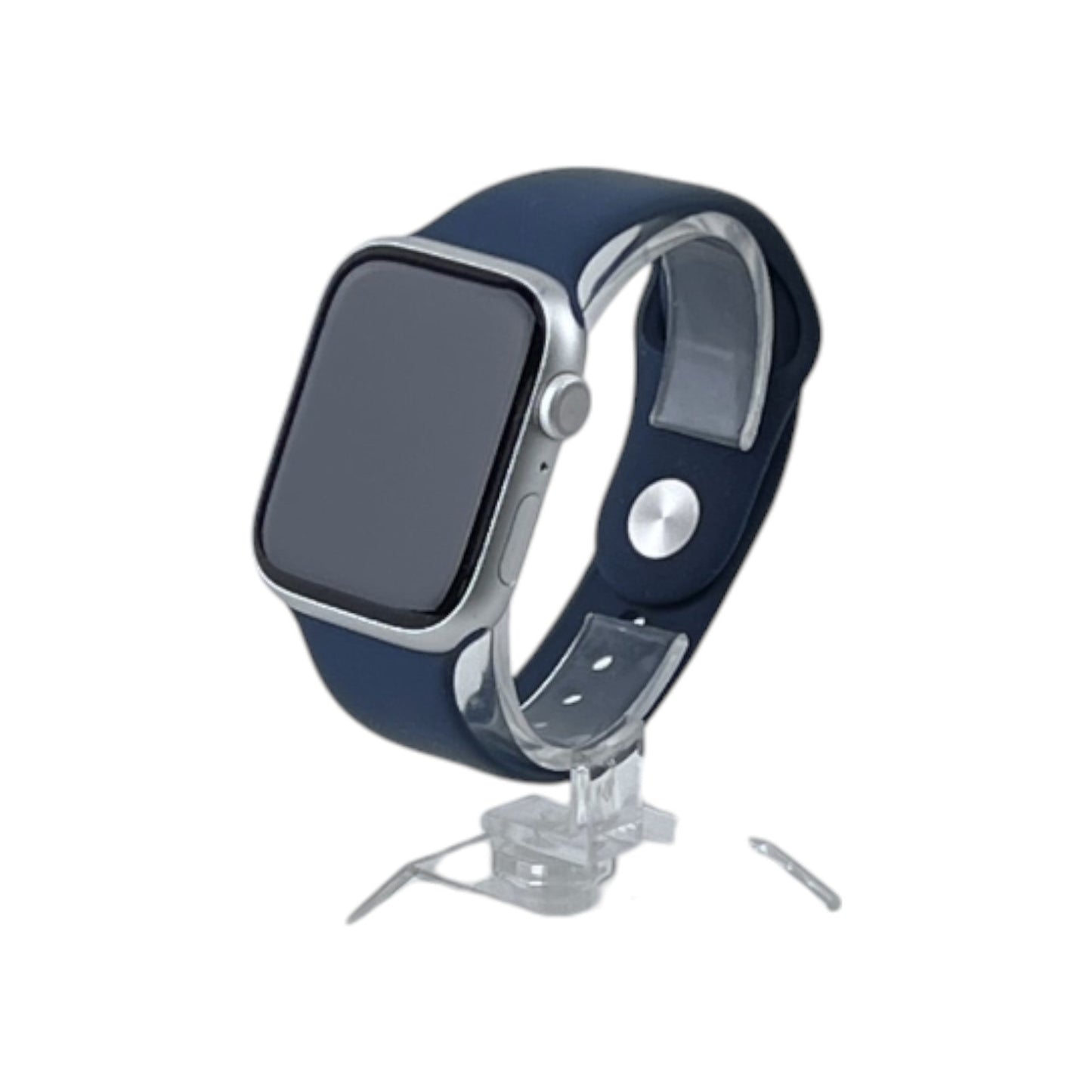 Apple Watch 9 GPS Aluminium Silber 45 mm Sportarmband Sturmblau | Retourware