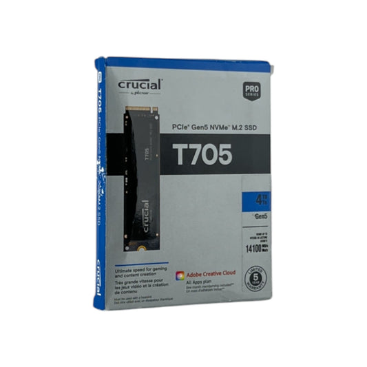 Crucial T705 4TB interner SSD Speicher PCIe Gen5 NVMe M.2 14.100MB/s PCIe 4.0 | Retourware