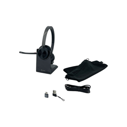 Poly Voyager Schnurloses 4320UC Headset Ladestation Bluetooth Over Ear Kopfhörer | Retourware
