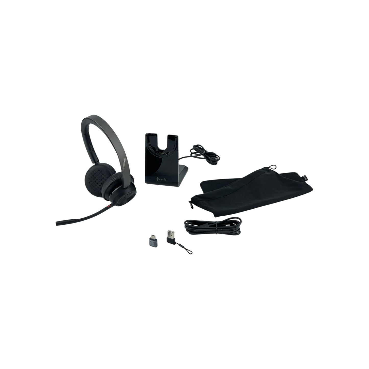 Poly Voyager Schnurloses 4320UC Headset Ladestation Bluetooth Over Ear Kopfhörer | Retourware